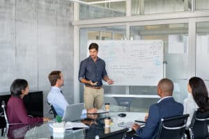 team meeting whiteboard product strategy